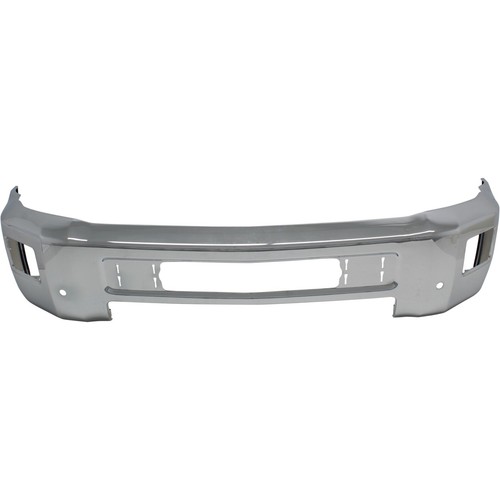 Front Bumper For 2015-2019 Chevy Silverado 2500 HD Chrome With Fog Light Holes - Picture 4 of 11