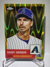 2022 Topps Chrome Platinum Anniversary Yellow RayWave #454 Randy Johnson 022/250