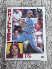 1984 TOPPS RAW BASEBALL CARD PETE ROSE PHILADELPHIA PHILLIES