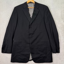 Hugo Boss Baker/Jazz Wool Tuxedo Suit Jacket Black Mens 44L 3-Button Satin EUC