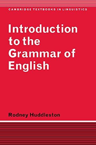 Introduction to the Grammar of English (Cambridge... - Huddleston, Rodney