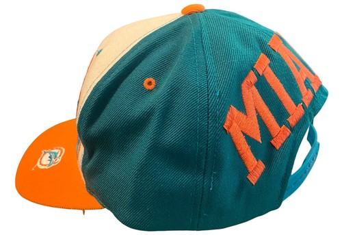 De colección Años 90 Miami Dolphins Bordado Logo Grande Drew Pearson Sombrero Snapback - Imagen 2 de 6