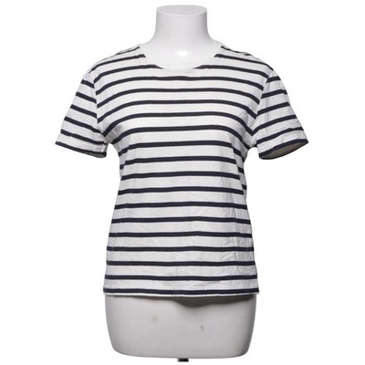 Zara, T-shirt, Größe: S, Weiß/Blau, Baumwolle, Streifen, Damen #FXv