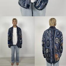 Kapital Japan 7 G Boro Gaudy Cardigan size 1 Oversized Peace Knit
