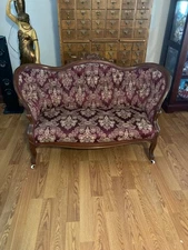Antique Upholstered Settee Couch Loveseat -- LOCAL PICKUP ONLY