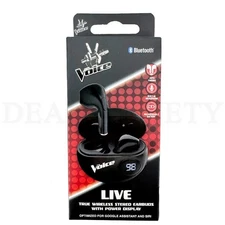 The Voice Expert True Wireless Stereo Earbuds With Power Display Black Bluetooth