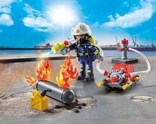 Playmobil 71826 Firefighter With Water Pump ACTION HEROES New