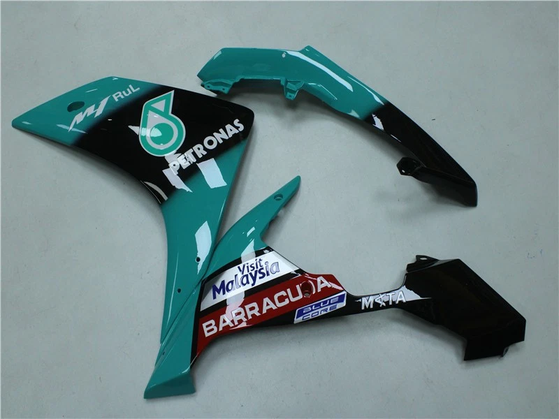 Molde de inyección de carenado apto para Yamaha 2007-2008 YZF R1 negro azul plástico a02 Foto 4 de 4