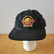 Vintage 90s Looney Tunes Tweety US Mail Stamp Collection Snapback Hat
