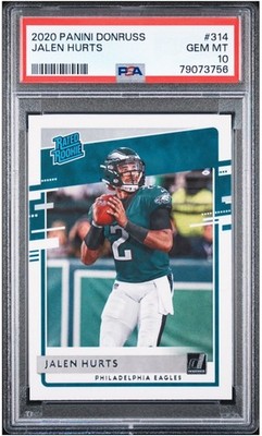 2020 Panini Donruss Jalen Hurts #314 PSA 10