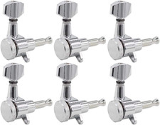 6R Inline Chrome Guitar Locking Tuners Tuning Pegs Keys Machine Heads Right Hand