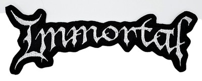 IMMORTAL WHITE (shaped border) EMBROIDERED PATCH