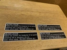 4 New Vintage Unleaded Gasoline Vinyl Gas Pump Stickers