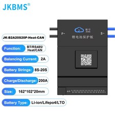 JIKONG Smart BMS 7~20S B2A20S20P 2A Balance 200A Charge 4 LFP LTO Li-Ion BT 485