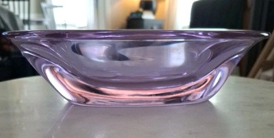 Vintage Zelezny Brod Sklo (ZBS) Alexandrite Bowl. Purple Excellent!! Heavy 9.5''