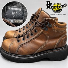 Vintage Dr Martens 9352 Boots Uk 5 Men Sz 6 Women 7 Brown Leather Made England