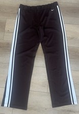 Vintage Nike Women s Jogging Sweats Brown With White Stripes/ Size M 8-10