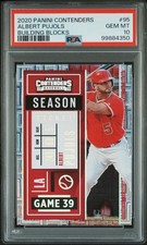 2020 Panini Contenders #95 Albert Pujols Building Blocks - PSA 10 - POP 1 !!
