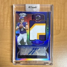 Panini 2024 Certified Freshman Fabric Mirror Sig J.J. McCarthy FMS-JMY Blue /99