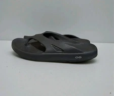 Oofos Oolala Men's Size 12 Us Recovery Flip Flop Thong Sandals Black Slide On 