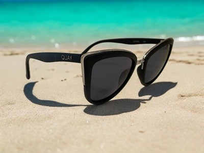 Womens Quay Australia My Girl Black Cat Eye Sunglasses