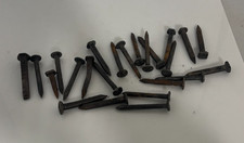 Lot of Antique Hand-Forged Cut Nails, Decorative Head, Blacksmith Architectural