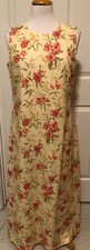 Vintage Susan Bristol Linen Blend Maxi Dress 12 Floral Romantic Cottagecore Boho