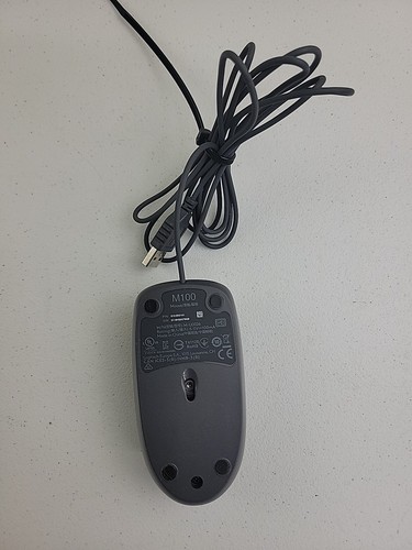 Logitech M100 & HP 125 & Dell laser Mouse Lot (3) Tested / Works - Picture 2 of 9