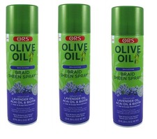 BL Ors Olive Oil Sheen Spray Braid Lavender Oil 10oz X 3 Packs