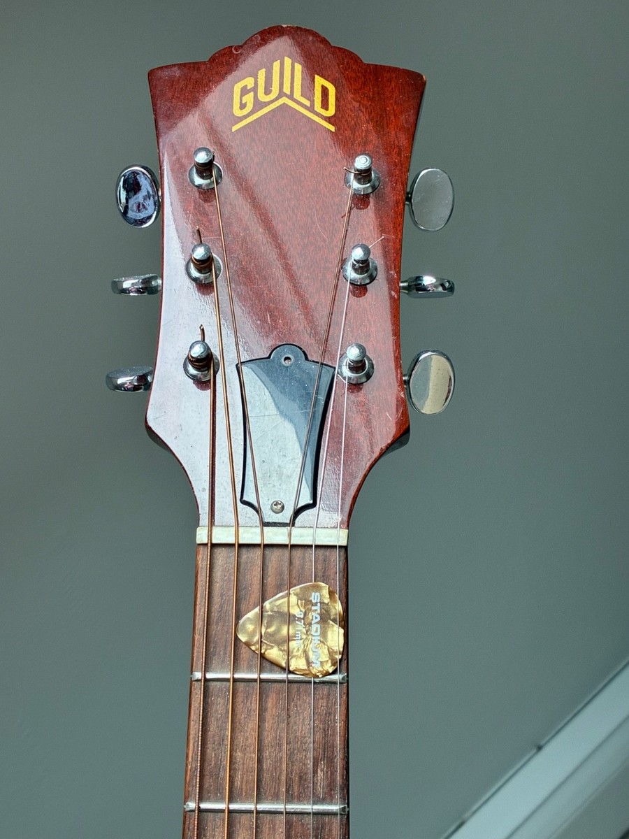 Vintage 1974 Guild D25 M Arch Back Acoustic Guitar Mahogany w/ Org
