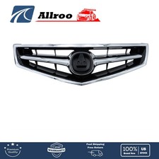 Front Upper Trim Grill Chromeblack Replace Grille For Acura Tsx 2006 2007 2008