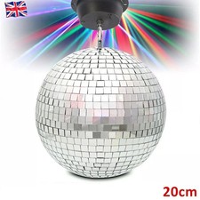 Mirror Disco Ball Silver Hanging Glitter Ball For DJ Dance Party Parties - 200mm