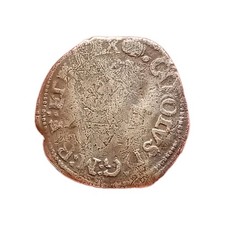 1636-38 King Charles I Silver Hammered Half Groat. Tun Mintmark 