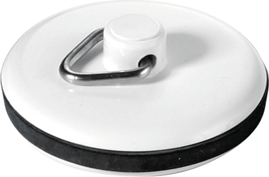 McAlpine WP2T 1.75"" White Durabile Plastic Plug with Rubber Seal With Triangle