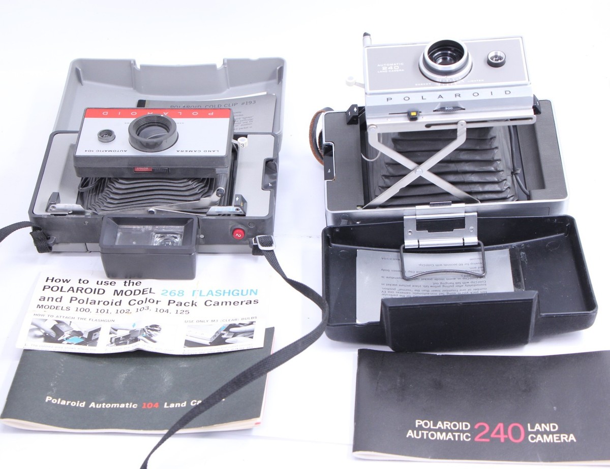 Polaroid Land Automatic 104 & 240 4x5 lot 2 Large Format film