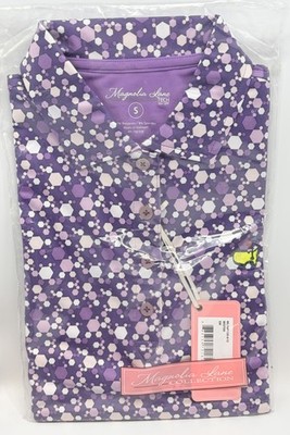Magnolia Lane Tech Masters Small Purple Wisteria Golf Polo Shirt New/ML16P120615