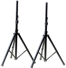 2 SS250 Universal Black Heavy Duty Folding Tripod PRO PA DJ Home Speaker Stand