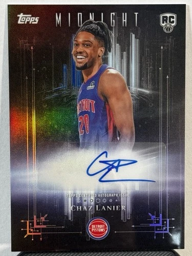 2025-26 Topps MIDNIGHT Chaz Lanier RC AUTO! 🔥 Dark Marks Rookie #DMR-CL