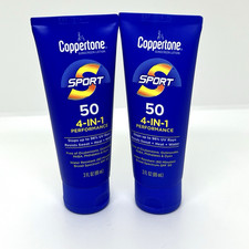 Coppertone 2 Pack Sport 4-in-1 Performance Lotion SPF 50 3 fl oz. Exp. 2/28 New