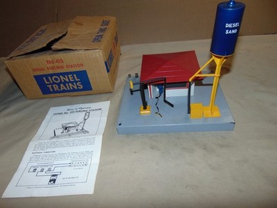 LIONEL O 415 OPERATING DIESEL FUELING STATION IN ORIGINAL BOX+ INSTRUCTION SHEET