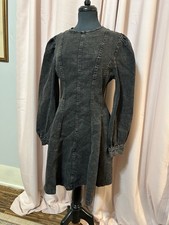 Conshvi Women’s Size XL Dress Black-Wash Denim Zip Back Mini Utility Style NEW