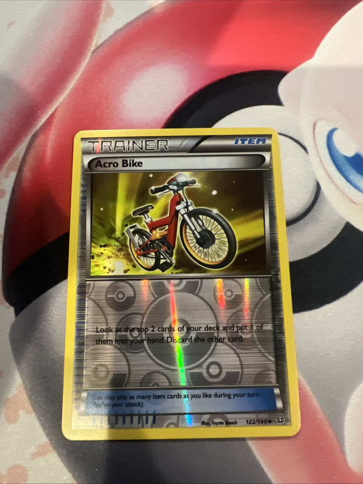 Pokémon TCG Primal Clash "Acro Bike" 122/160 REVERSE HOLO UNCOMMON NM