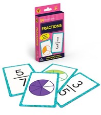Carson-Dellosa 0769677339 Fractions Flash Cards 54 Assorted Colors