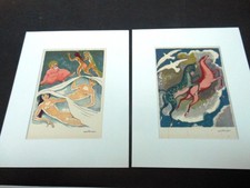 VAN DONGEN -2 TYPOGRAPHIES 1955 ORIGINALES /AUTHENTIQUES SIGNEES SOUS PP -VD 10