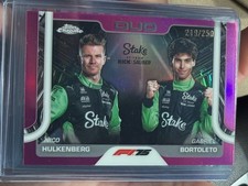 2025 Topps Chrome F1 Gabriel Bortoleto  Nico Hulkenberg Pink Refractor Rc #/250