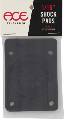 ACE Skateboard Truck Shock Pads 1/16'' Black Set Of 2