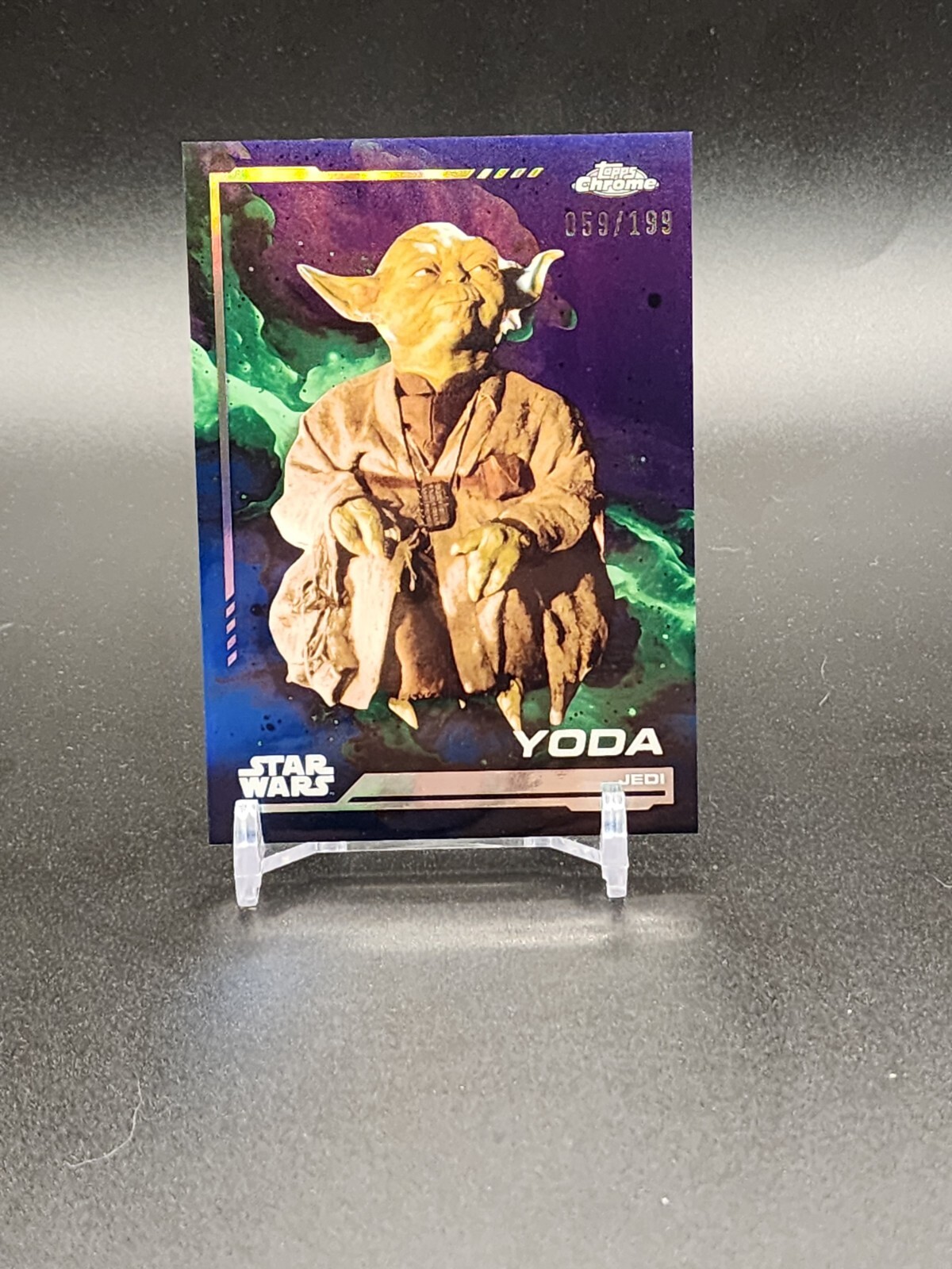 Yoda 2024 Topps Chrome Star Wars #140 Kamino Aqua Refractor #'d /199