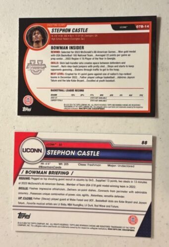 2023-24 Bowman University Chrome - #88 Stephon Castle & 07B-14 Insert (RC) - Bild 2 von 2