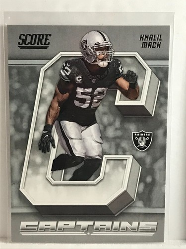 Khalil Mack LOT (2): 2018 Score CAPTAINS #23 & 2019 Score Epix SEASON #ES-2 - Picture 6 of 12