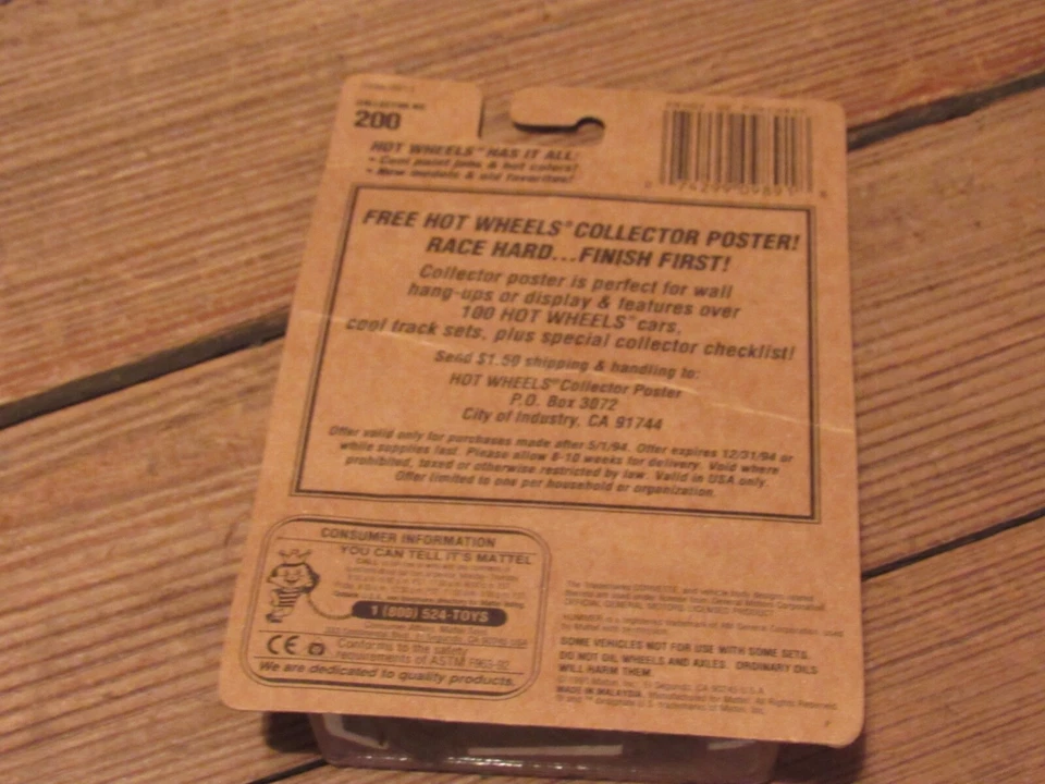 Corvette personalizado Hot Wheels 1991 vintage n.º 2898 coleccionista #200 - ¡NUEVO! Foto 4 de 4